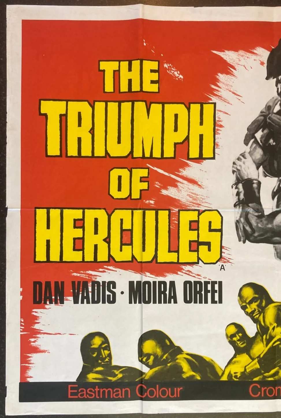 THE TRIUMPH OF HERCULES 1965 Original Cinema UK Quad Movie POSTER Dan Vadis, изображение 3