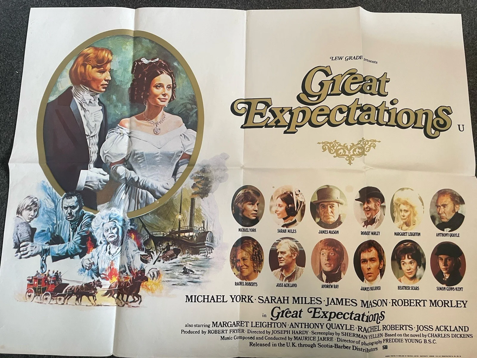 GREAT EXPECTATIONS (1974) Cinema Quad Film Poster - Michael York, Chantrell Art, изображение 2