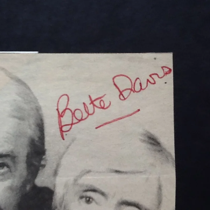 Bette Davis & James Stewart SIGNED Newspaper Photo 1983 TV Movie 2 Great Stars!, изображение 3