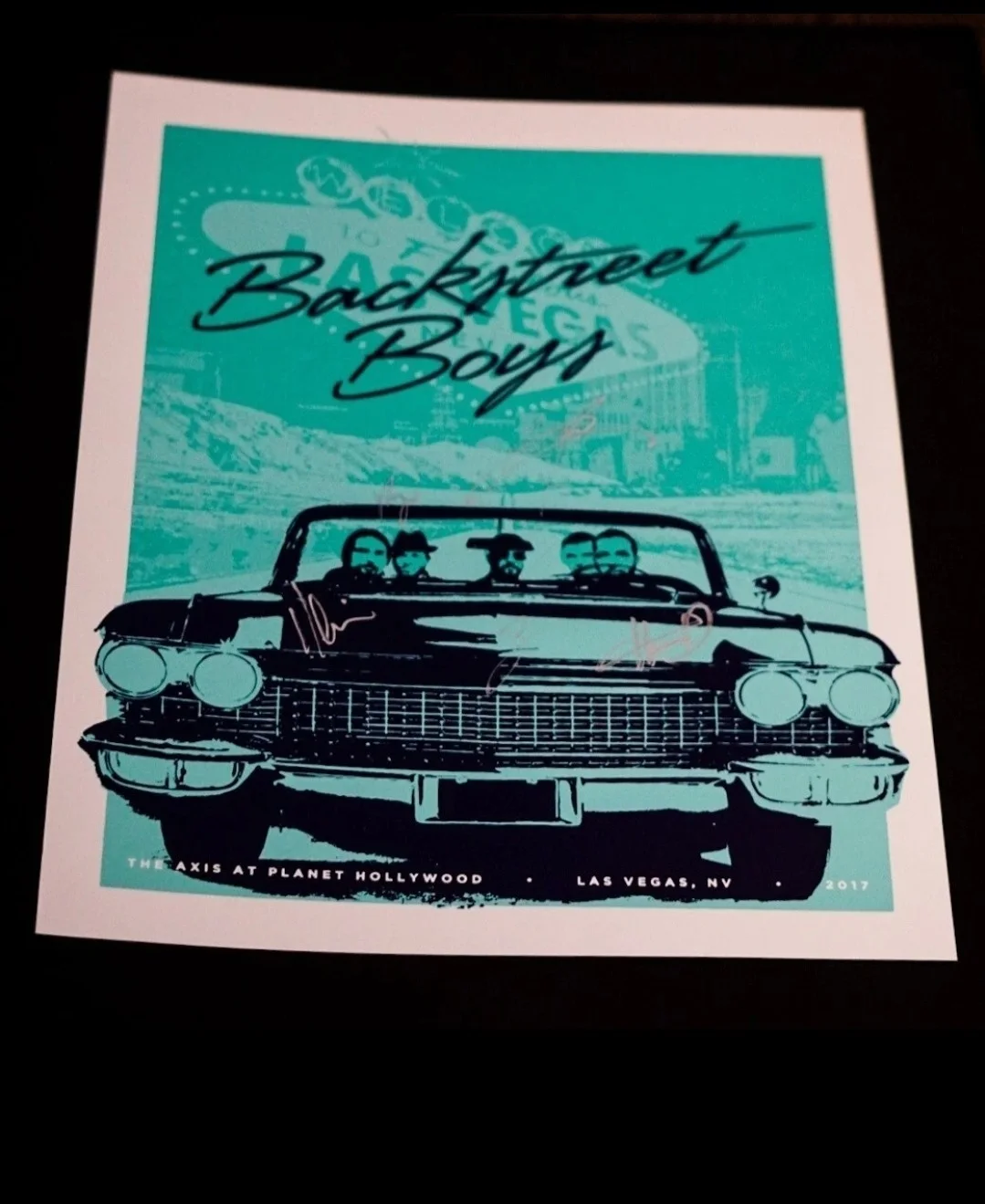 Rare VIP Signed 2017 BACKSTREET BOYS Poster, image 3