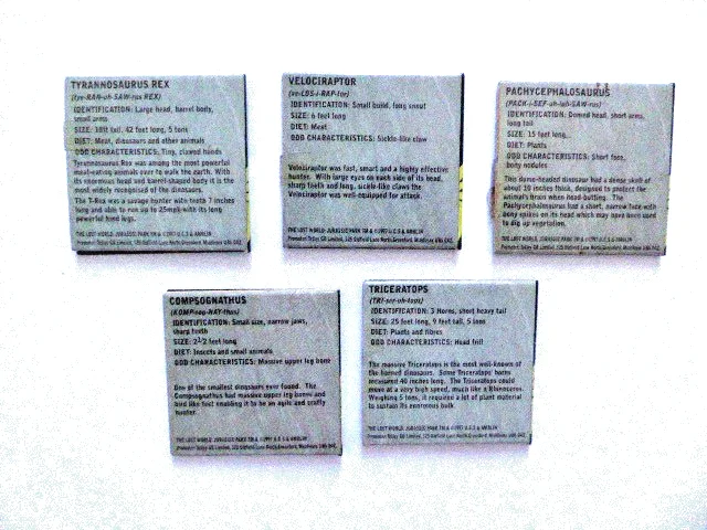 5 DIFFERENT TETLEY TEA JURASSIC PARK THE LOST WORLD DINOSAUR COINS 1997, image 3