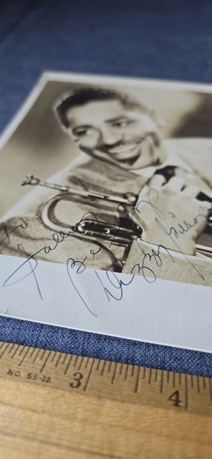 Jazz Trumpter Dizzy Gillespie Photograph Signed By The Legend Himself American, image 4