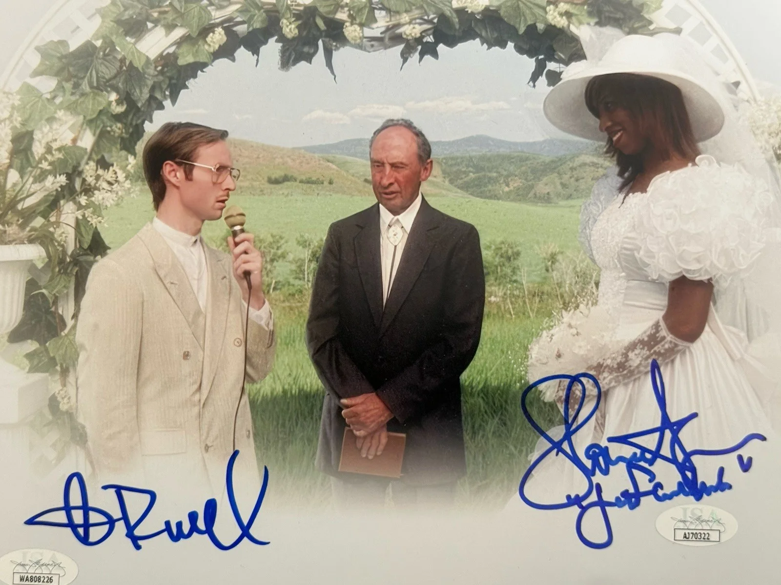Shondrella Avery, Aaron Ruell — napoleon dynamite 8x10 signed By Kip And LaFawnduh Wedding Photo Jsa