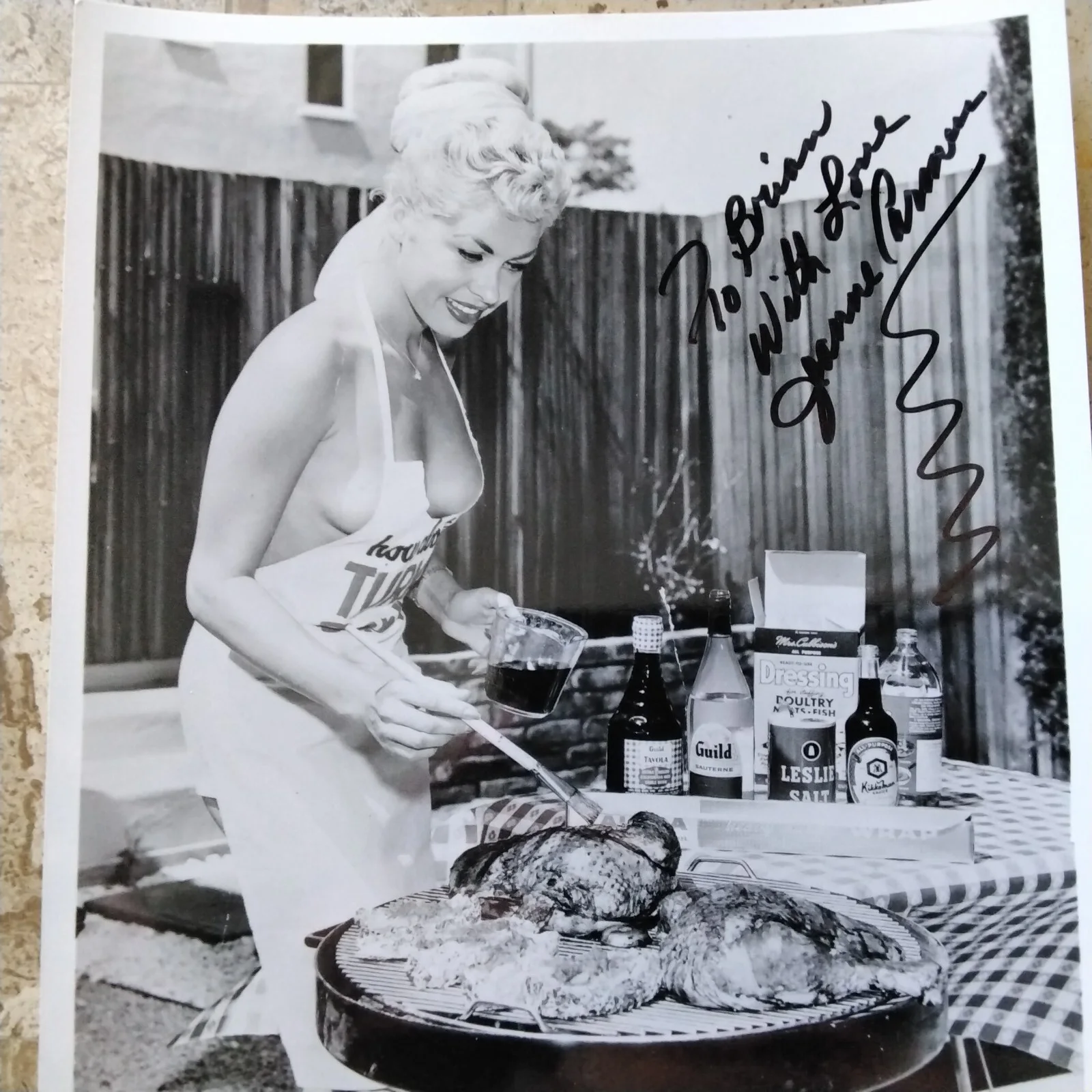 Jeanne Carmen SIGNED Photo 50s Movie Actress Burlesque Sexy Untamed Youth Monroe, изображение 2
