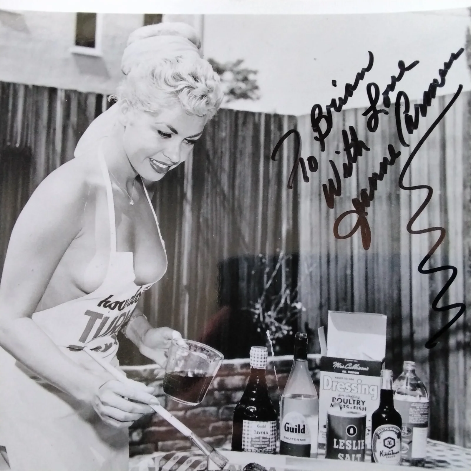 Jeanne Carmen SIGNED Photo 50s Movie Actress Burlesque Sexy Untamed Youth Monroe, изображение 3