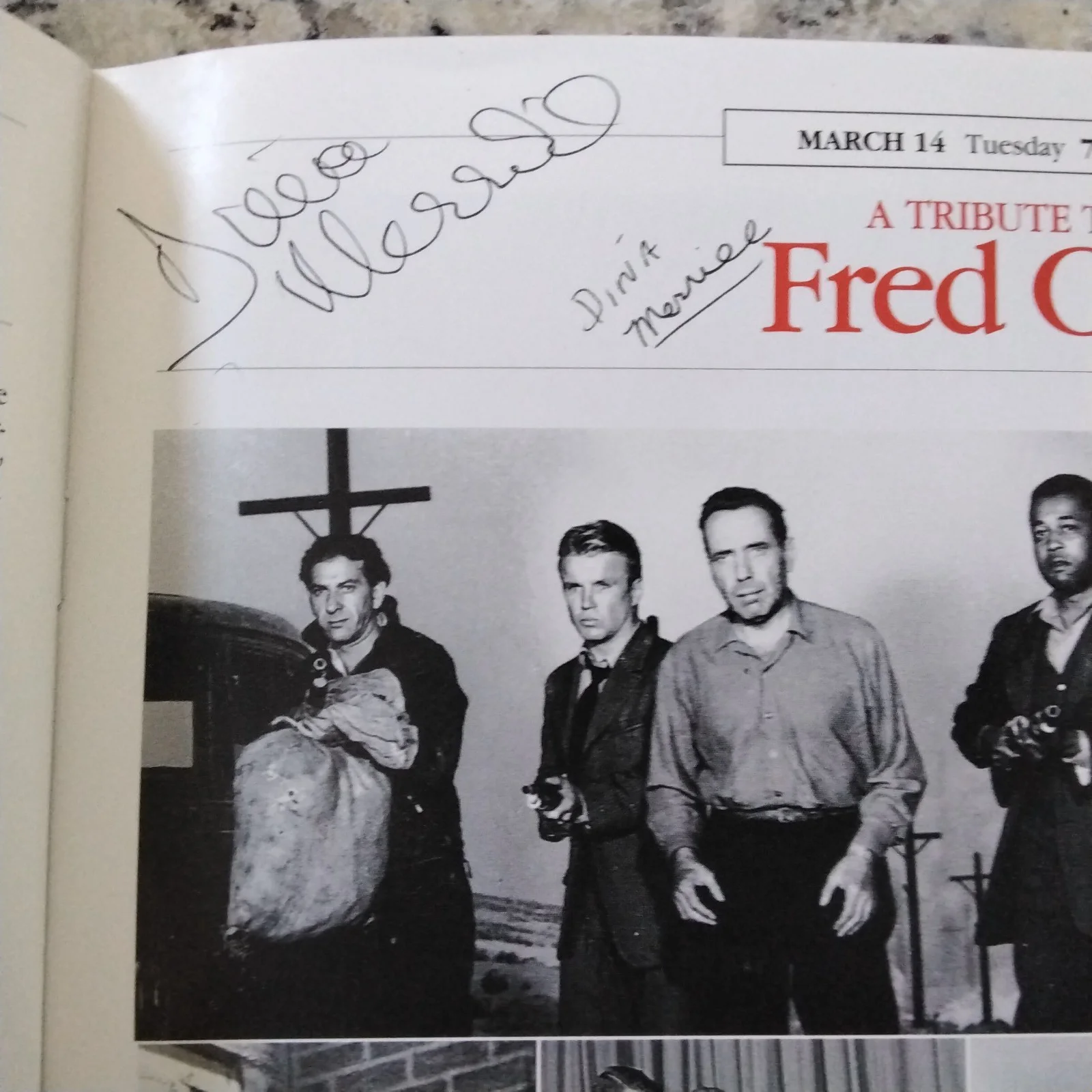 Cliff Robertson * Dina Merrill * Delbert Mann SIGNED 2000 TV Booklet Festival, изображение 3