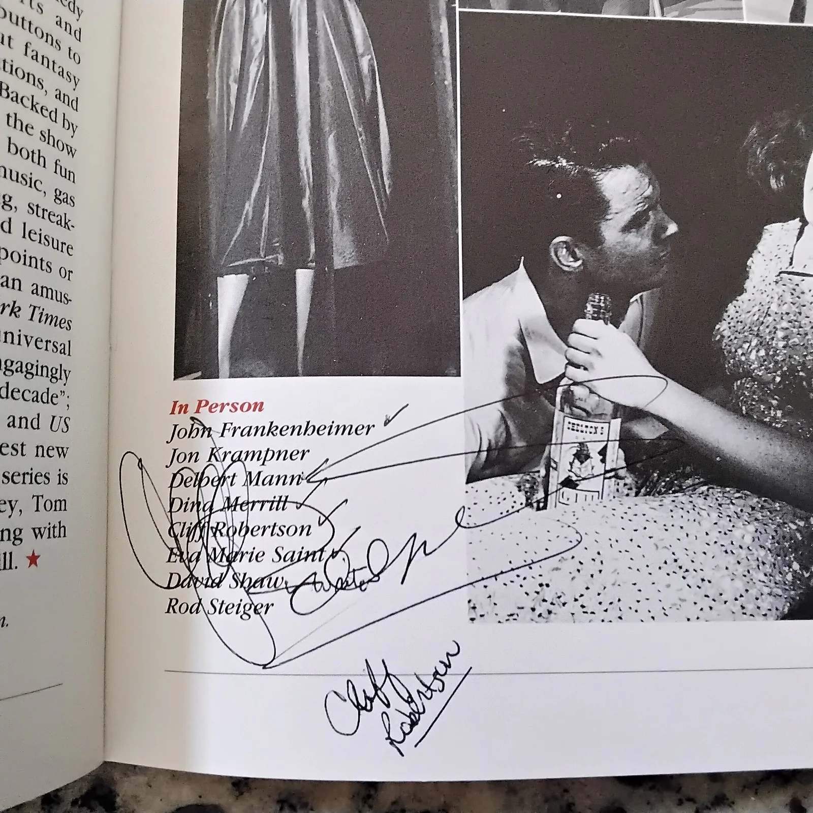 Cliff Robertson * Dina Merrill * Delbert Mann SIGNED 2000 TV Booklet Festival, изображение 5