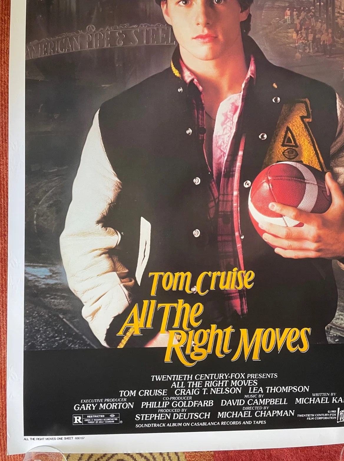 ALL THE RIGHT MOVES (1983) Original US One Sheet Film Poster Tom Cruise, изображение 4