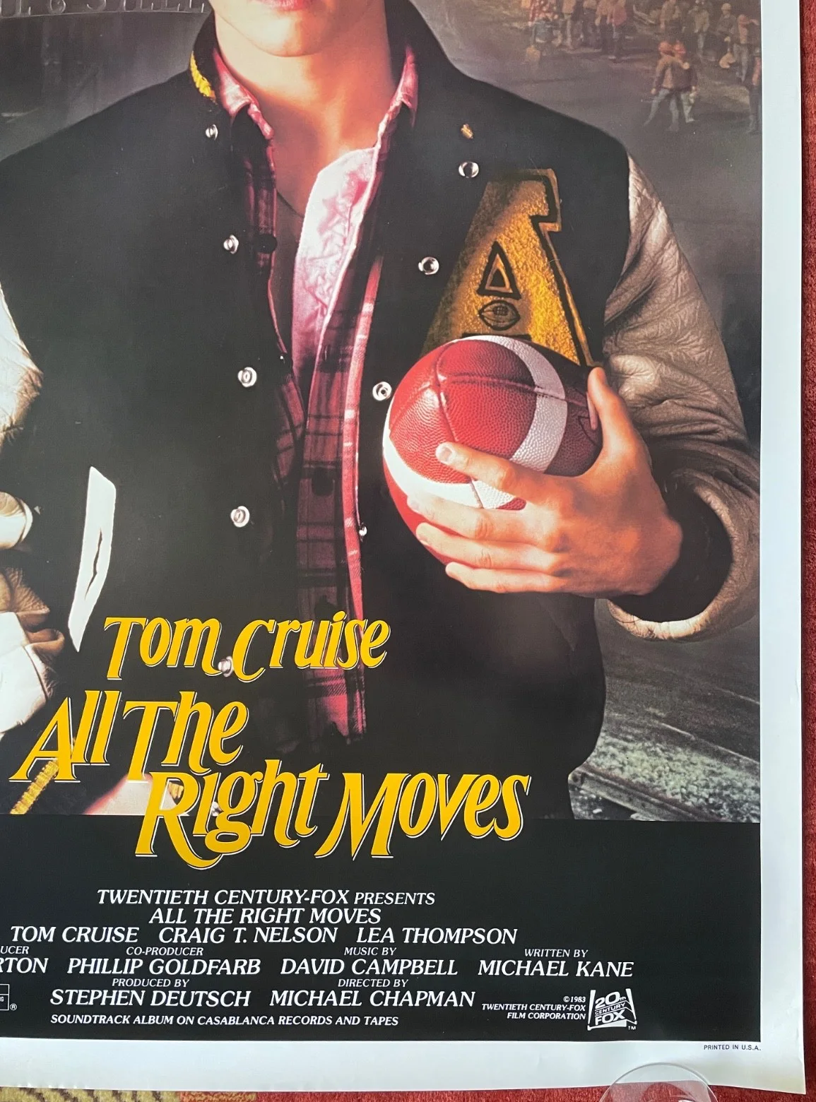 ALL THE RIGHT MOVES (1983) Original US One Sheet Film Poster Tom Cruise, изображение 5