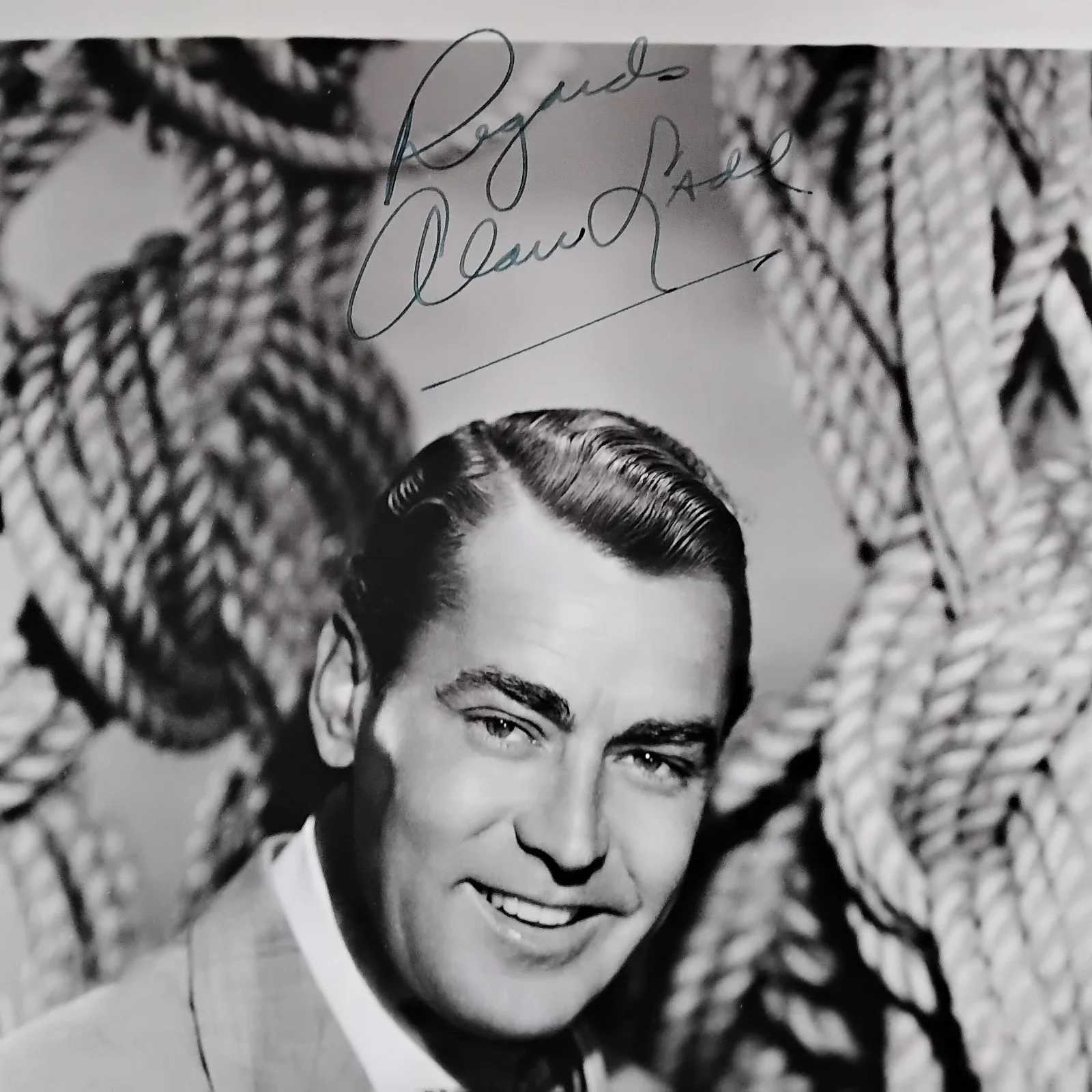 Alan Ladd SIGNED Photo Movie Actor Blue Dahlia Shane Great Gatsby Noir Glass Key, изображение 3