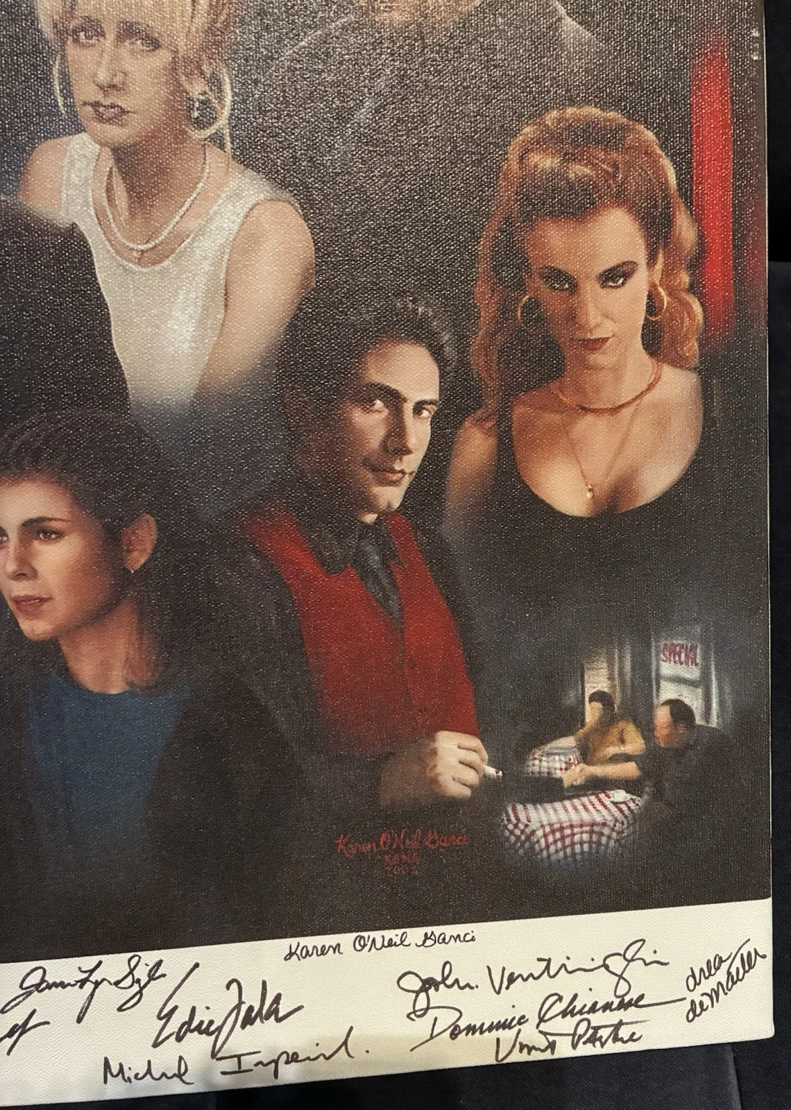 The Sopranos CAST SIGNED 20 x 24 on Canvas, image 3
