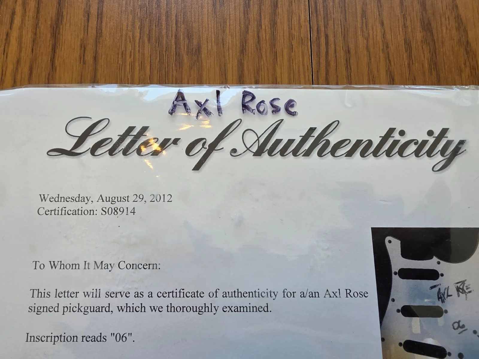 AXL ROSE SIGNED STEDMAN PRO GUITAR GUNS N' ROSES PSA/DNA COA, изображение 4