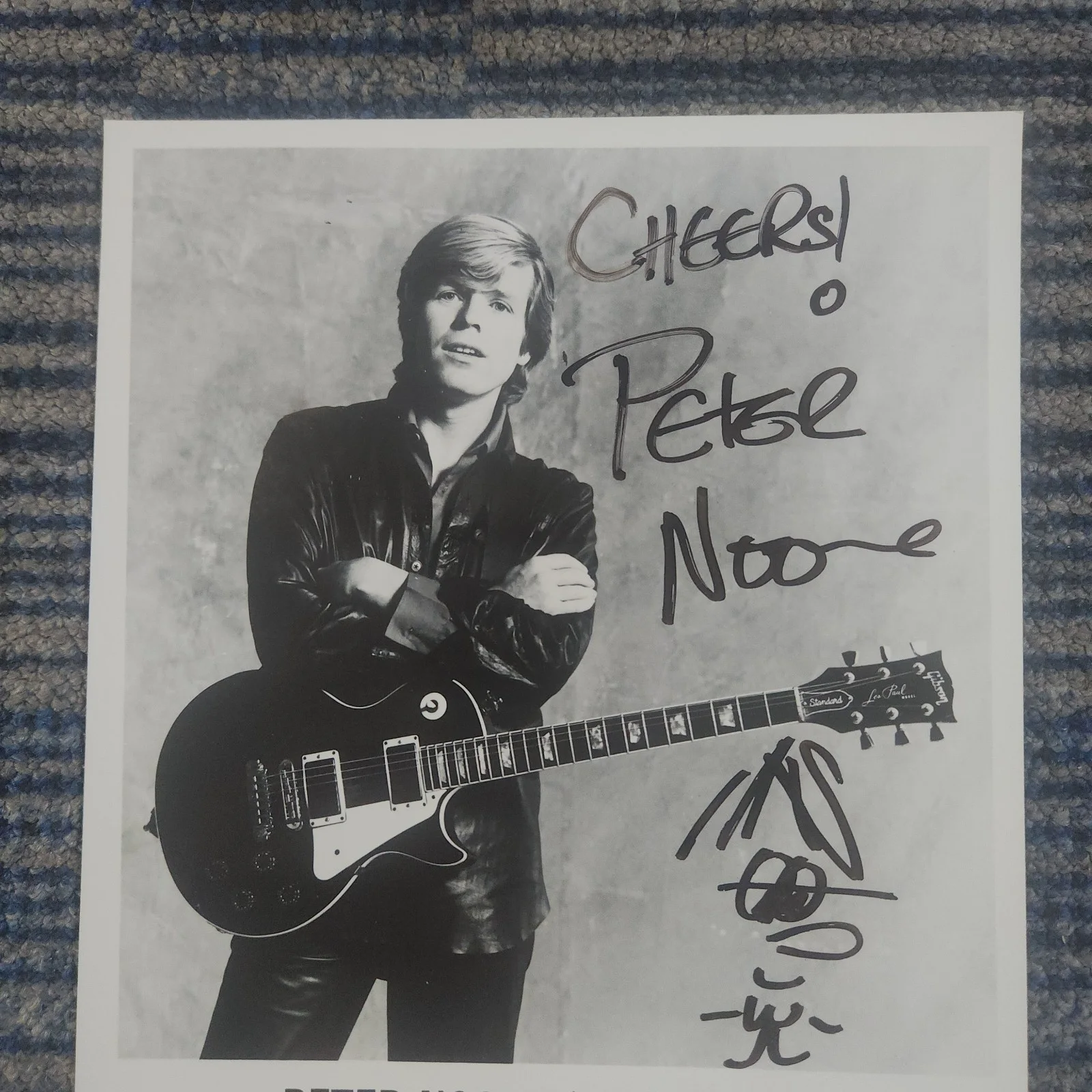 Peter Noone HERMAN'S HERMITS Lead Singer Signed Autograph Photo w Doodle Sketch, изображение 2
