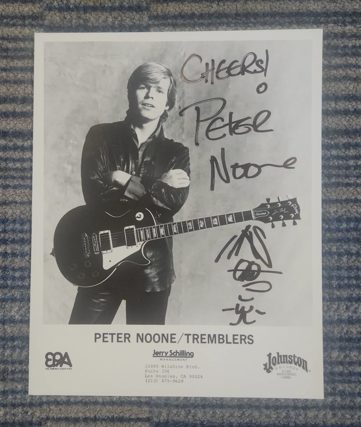 Peter Noone HERMAN'S HERMITS Lead Singer Signed Autograph Photo w Doodle Sketch, изображение 4
