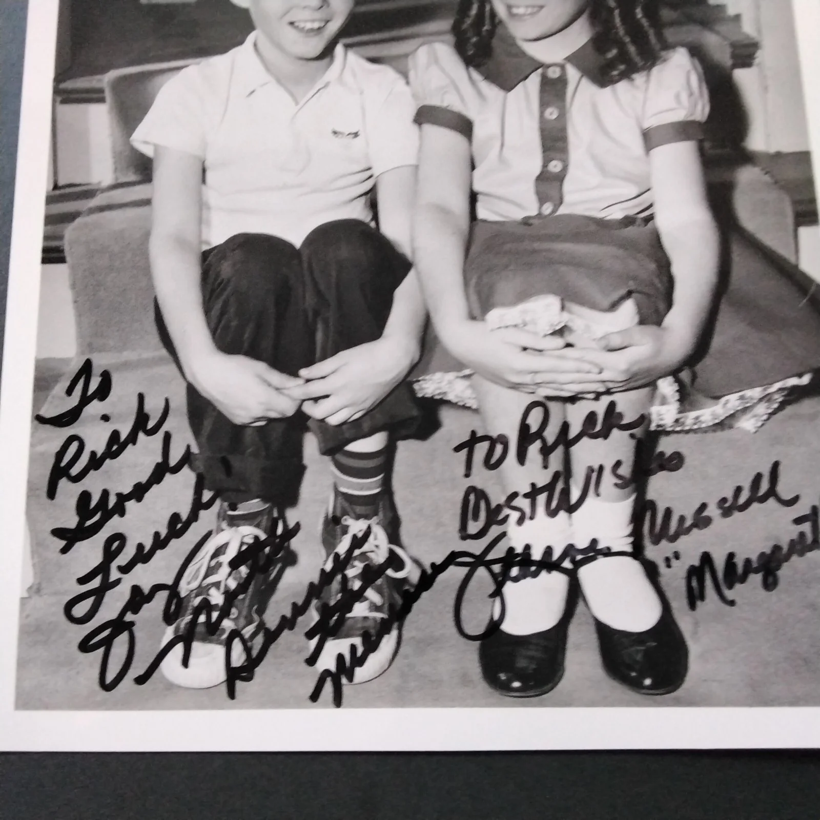 Jay North & Jeannie Russell SIGNED 8x10 Photo Dennis the Menance 60s TV Comedy, изображение 3
