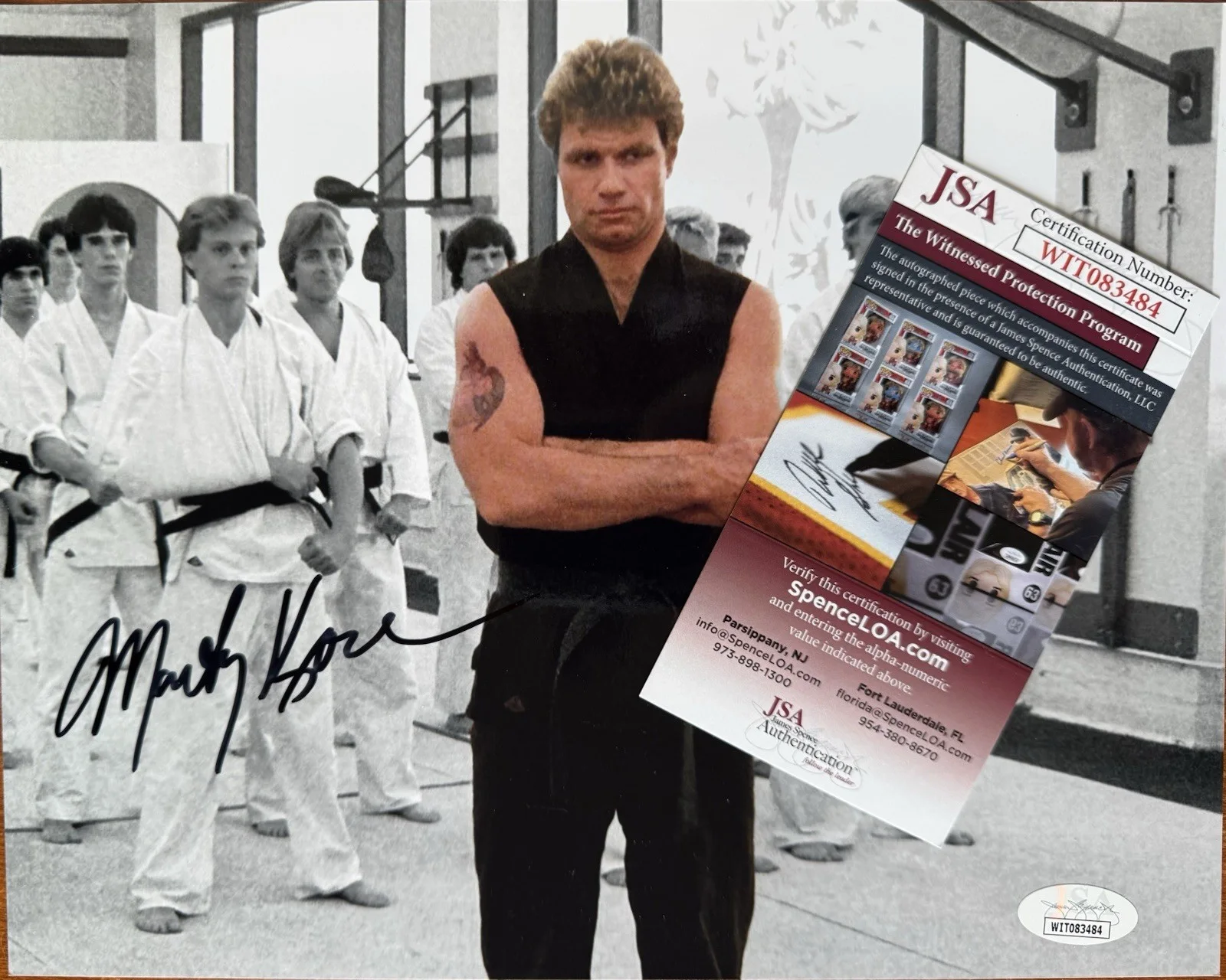 Martin Kove — MARTIN KOVE SIGNED 8x10 JOHN KREESE COBRA KAI KARATE KID JSA COA RAMBO, изображение 4
