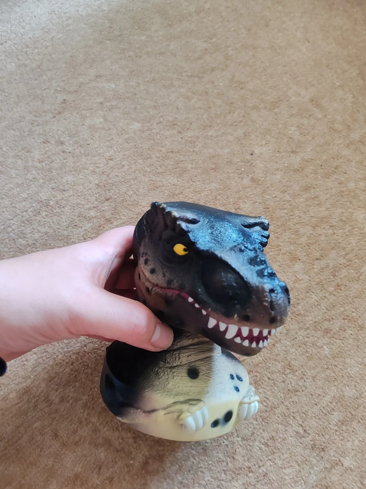 Jurassic Park Drinking Cup Head Figure T- Rex Vintage Universal Studios Japan, image 2
