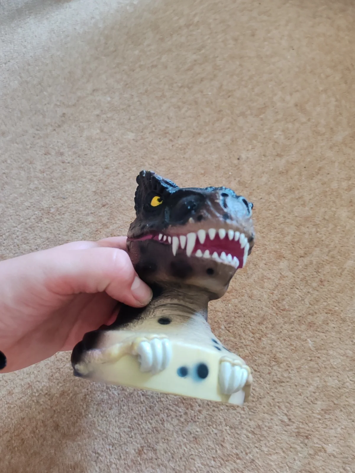 Jurassic Park Drinking Cup Head Figure T- Rex Vintage Universal Studios Japan, image 3