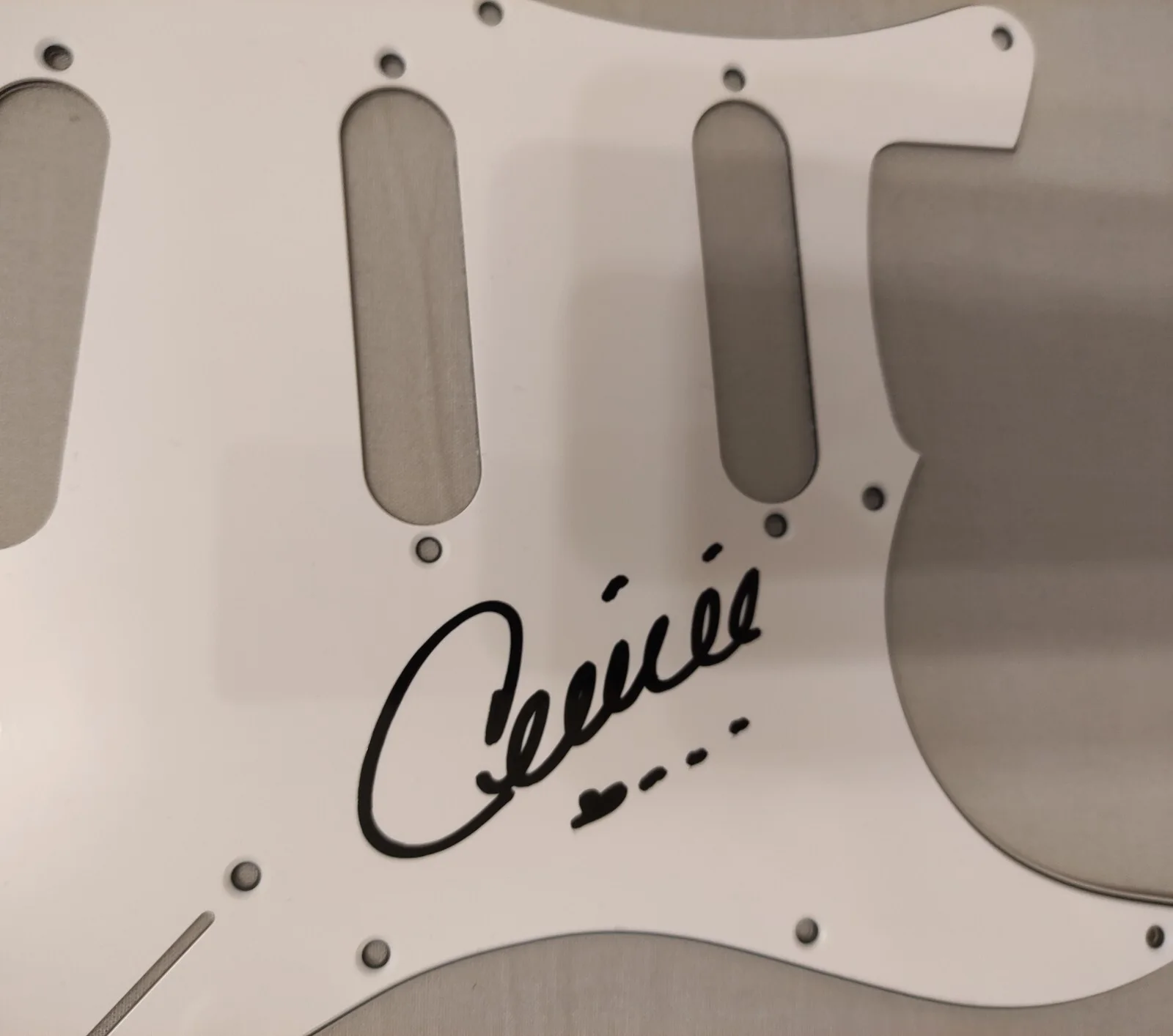 CELINE DION Signed Autographed Guitar PickGuard, image 2