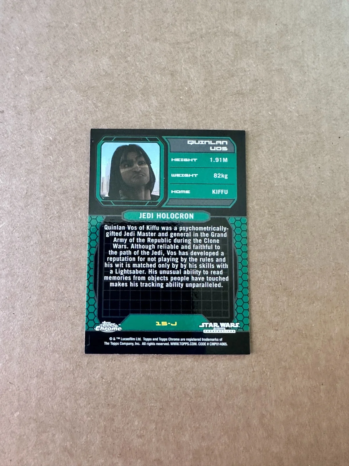 Al Rodrigo — Al Rodrigo Signed Topps Card Star Wars TCW Jedi Quinlan Vos Autograph Rare, image 3