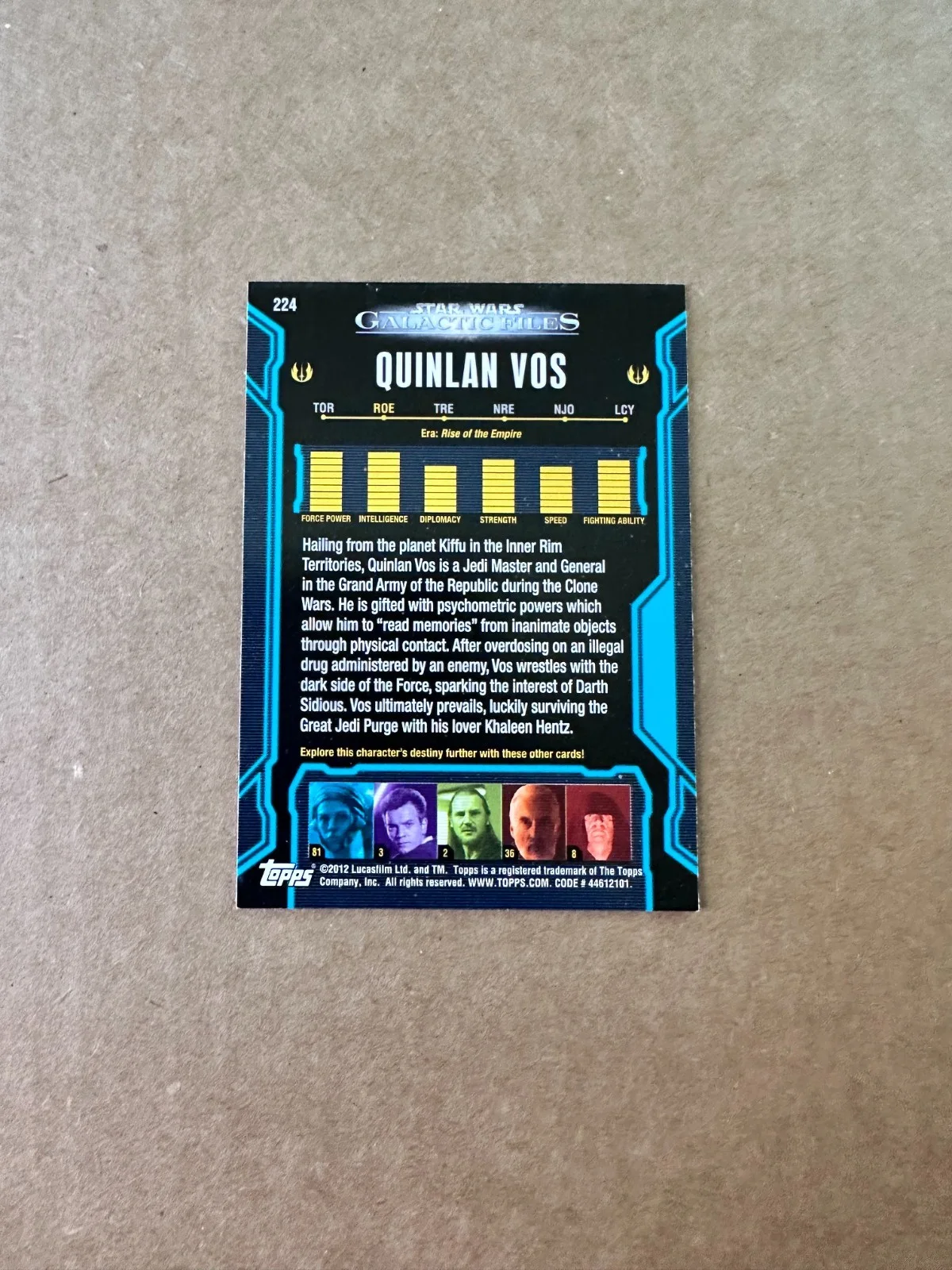 Al Rodrigo — Al Rodrigo Signed Topps Card Star Wars Jedi Quinlan Vos Autograph Rare, изображение 3