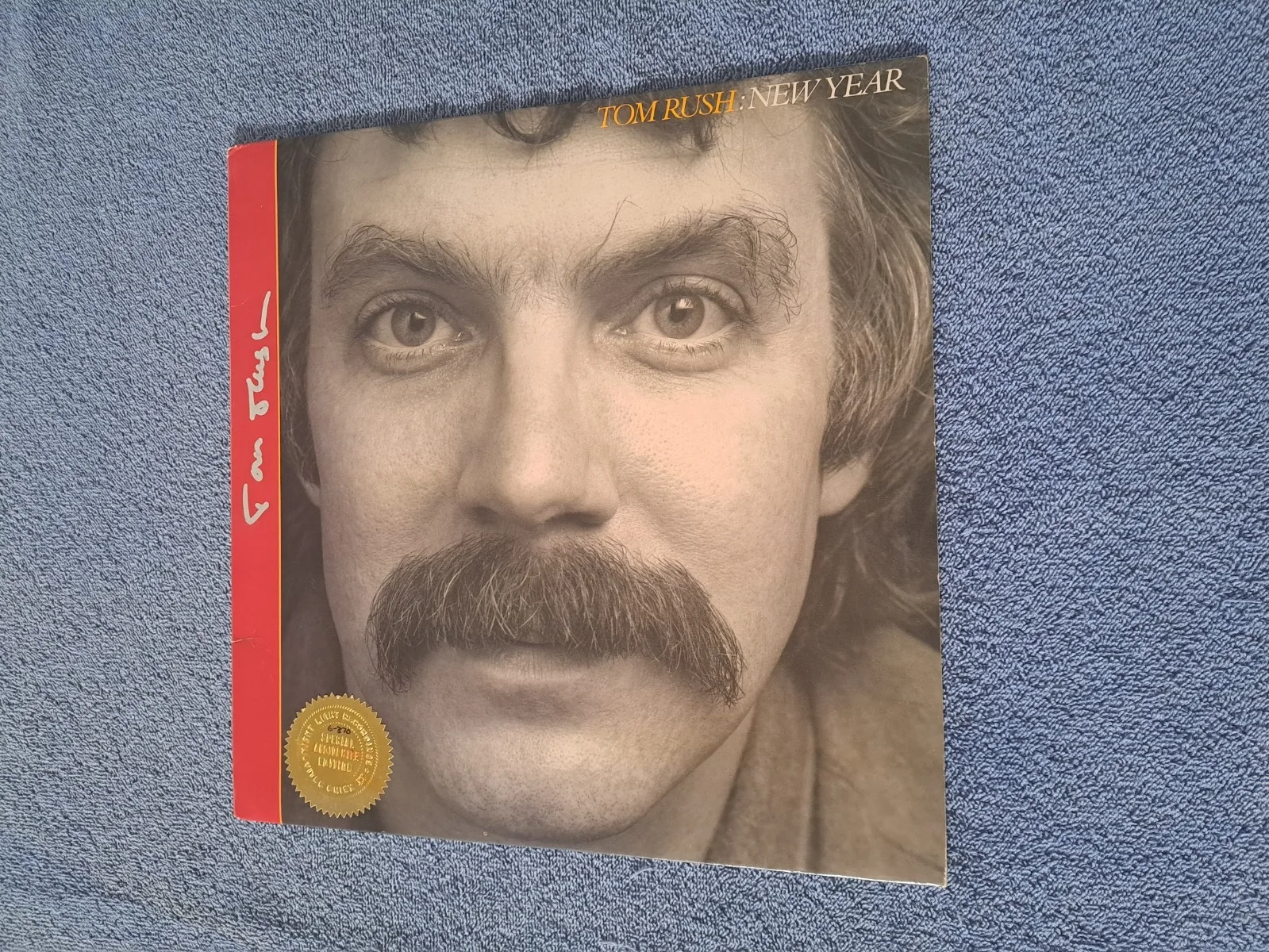 TOM RUSH SIGNED "NEW YEAR" VINYL COVER 1982 by NIGHT LIGHT RECORDINGS JSA COA, image 2