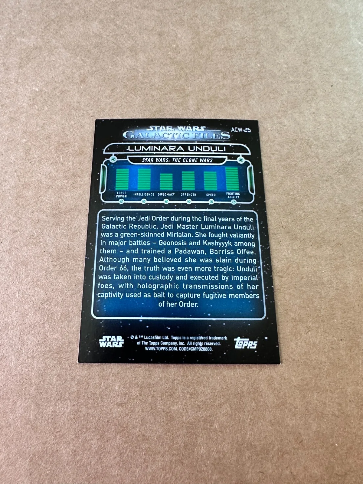 Olivia d'Abo — Olivia d'Abo Signed Topps Card Star Wars TCW Jedi Luminara Unduli Autograph, изображение 3