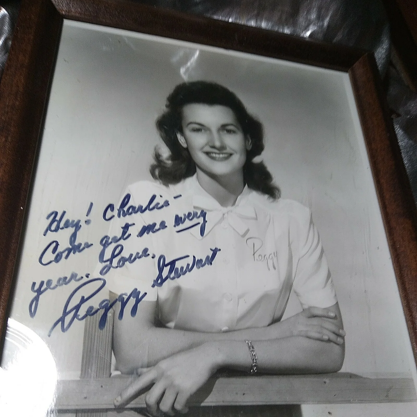 peggy stewart — Hand signed Peggy Stewart autographed photograph b&w Legitimate 1950s Westerns, изображение 2