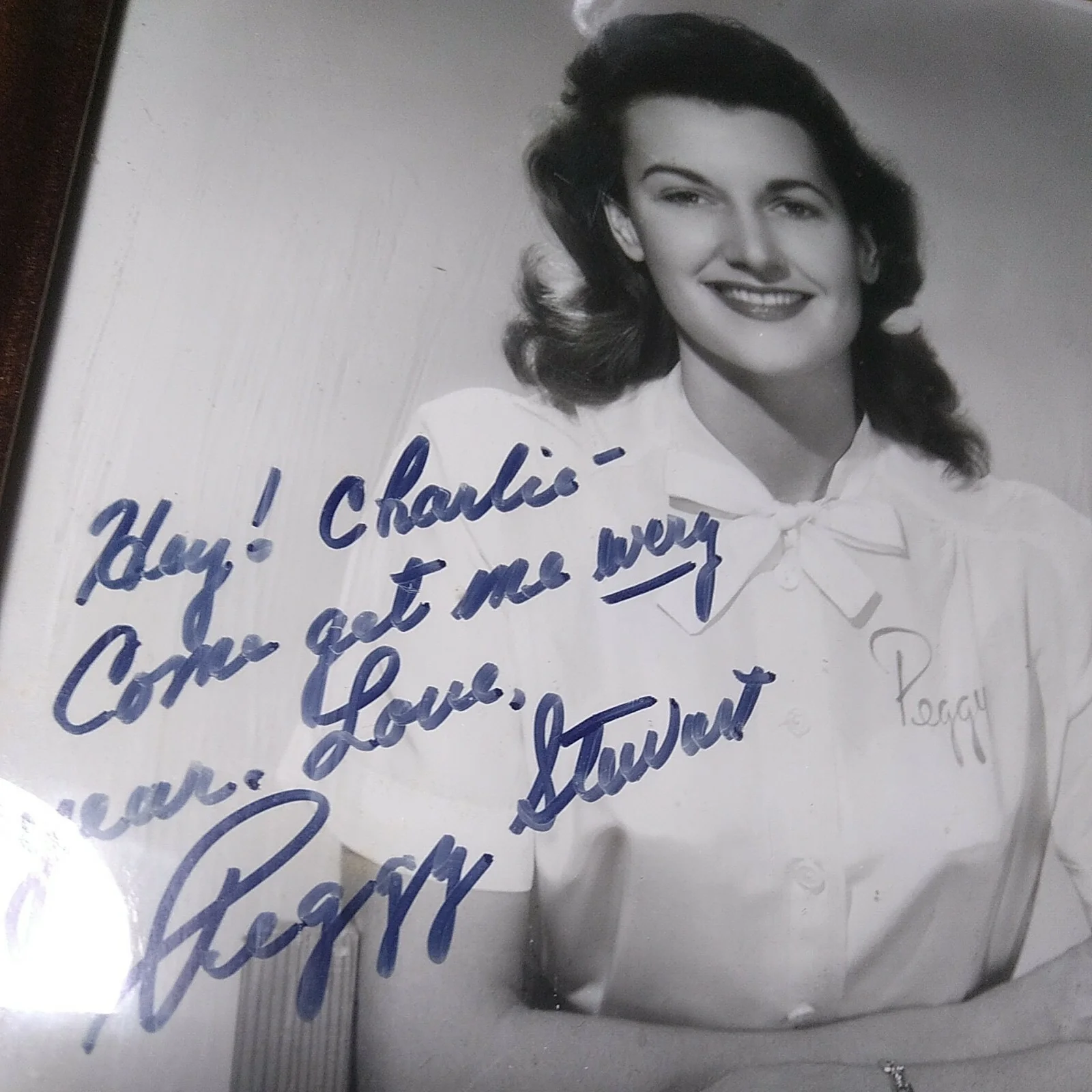 peggy stewart — Hand signed Peggy Stewart autographed photograph b&w Legitimate 1950s Westerns, изображение 3