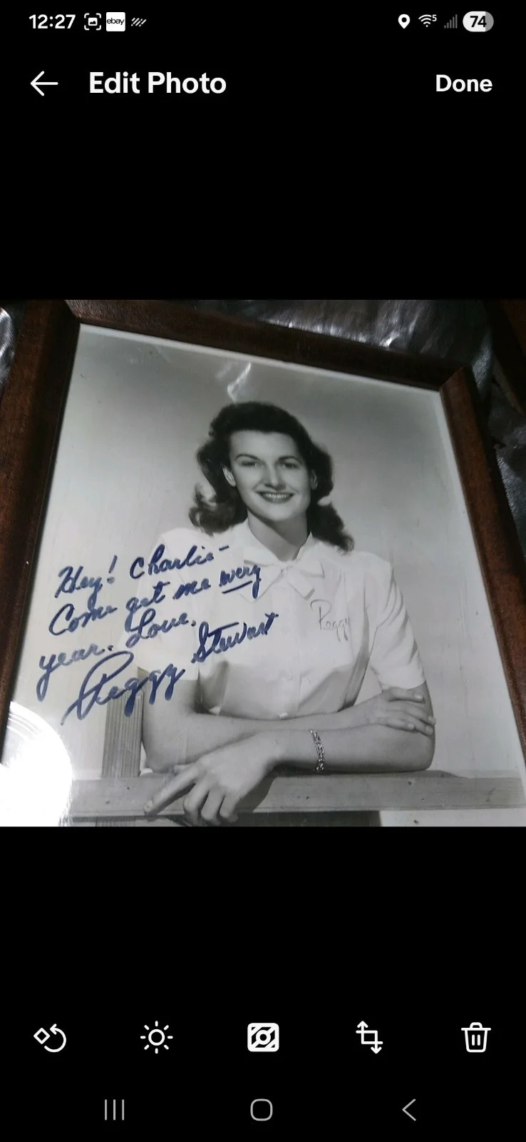 peggy stewart — Hand signed Peggy Stewart autographed photograph b&w Legitimate 1950s Westerns, изображение 4
