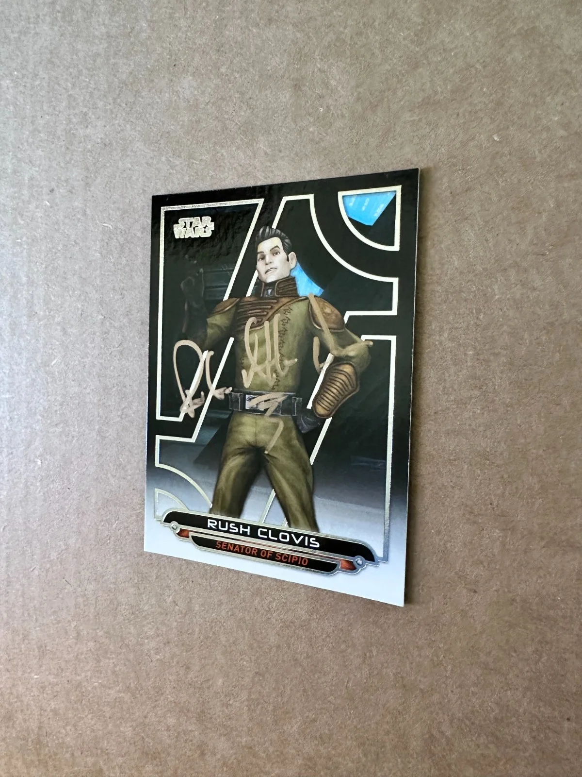 Robin Atkin Downes — Robin Atkin Downes Signed Topps Card Star Wars TCW Rush Clovis Autograph [a], image 2