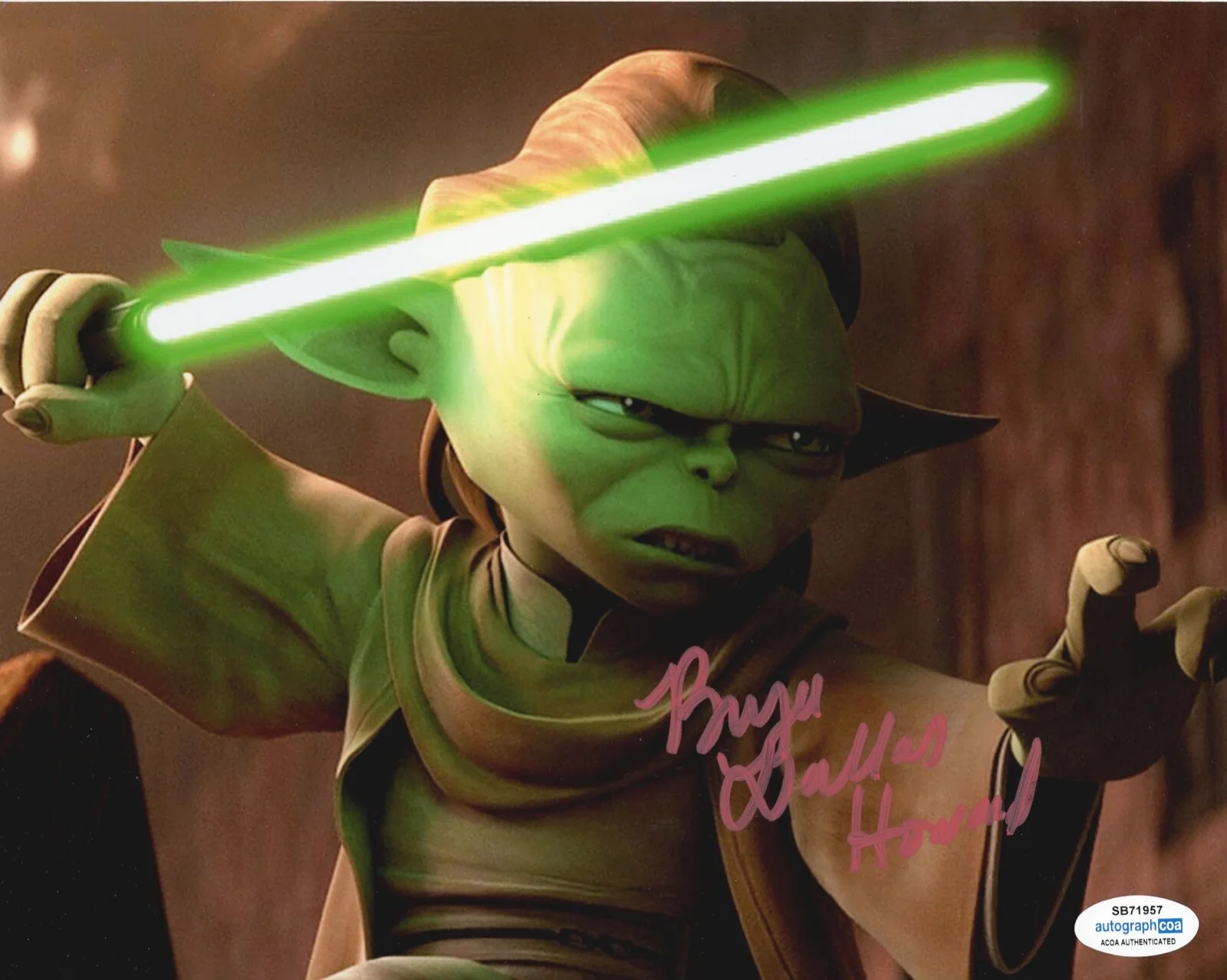 BRYCE DALLAS HOWARD — Bryce Dallas Howard signed "STAR WARS TALES OF THE JEDI" 8x10 Photo e PROOF ACOA, изображение 3