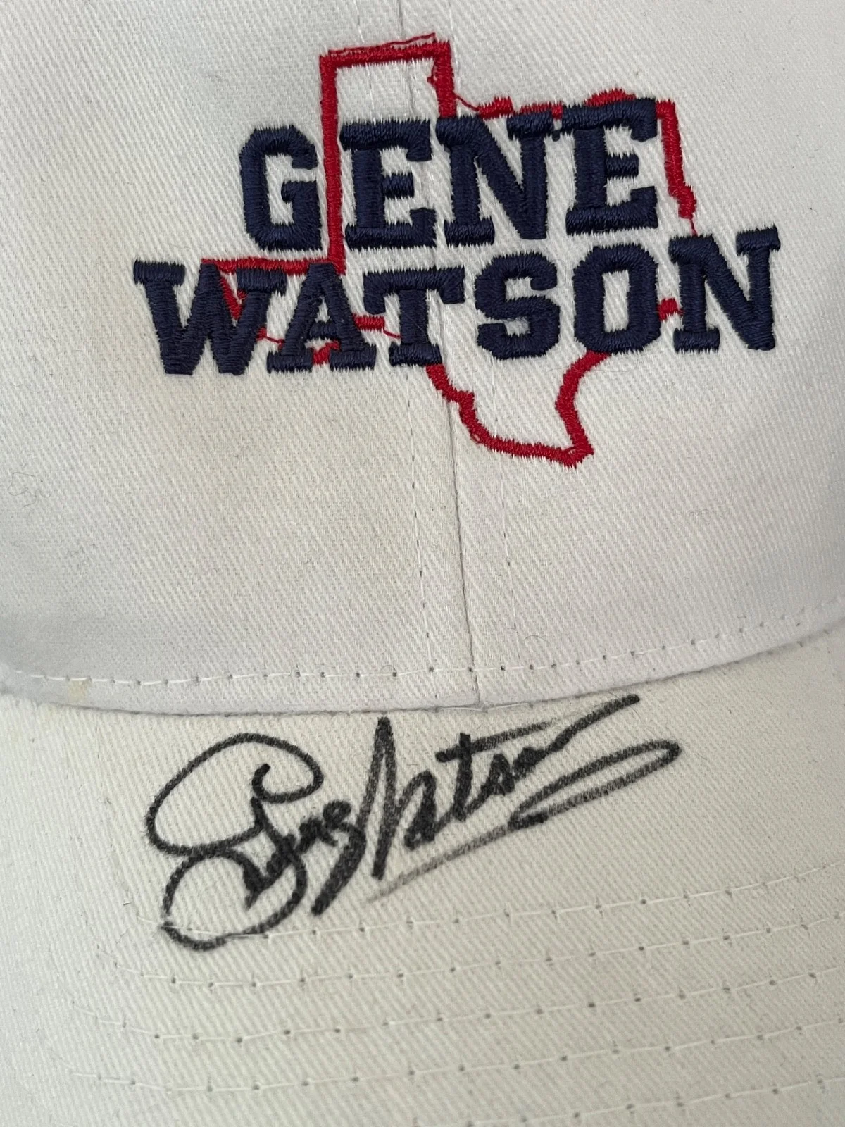 VIntage Autographed Gene Watson & Staley Rogers TX Baseball Cap Country Music, изображение 3