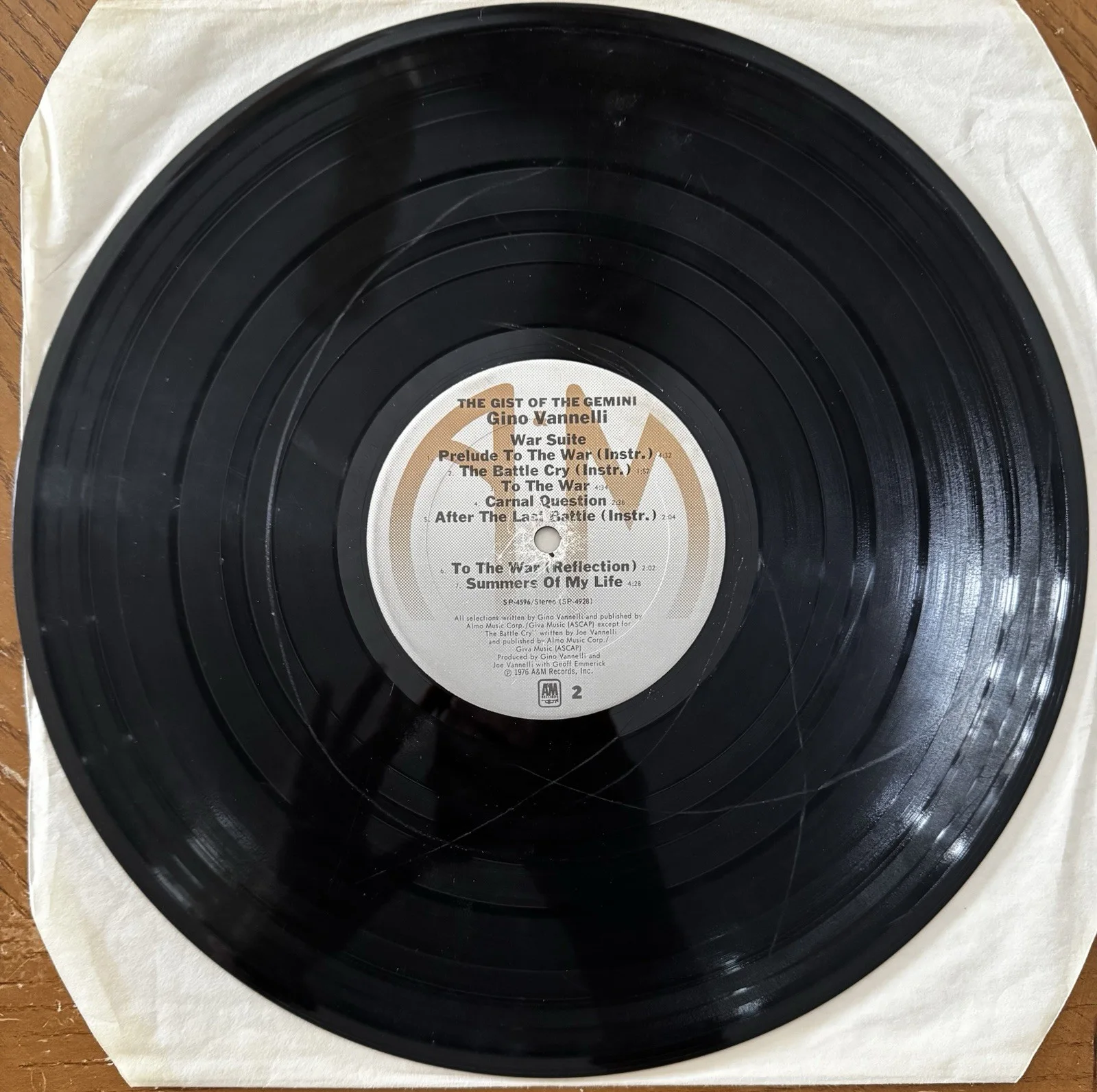 Gino Vannelli Signed The Gift of the Gemini Record Album PSA/DNA Santa Rosa, изображение 5