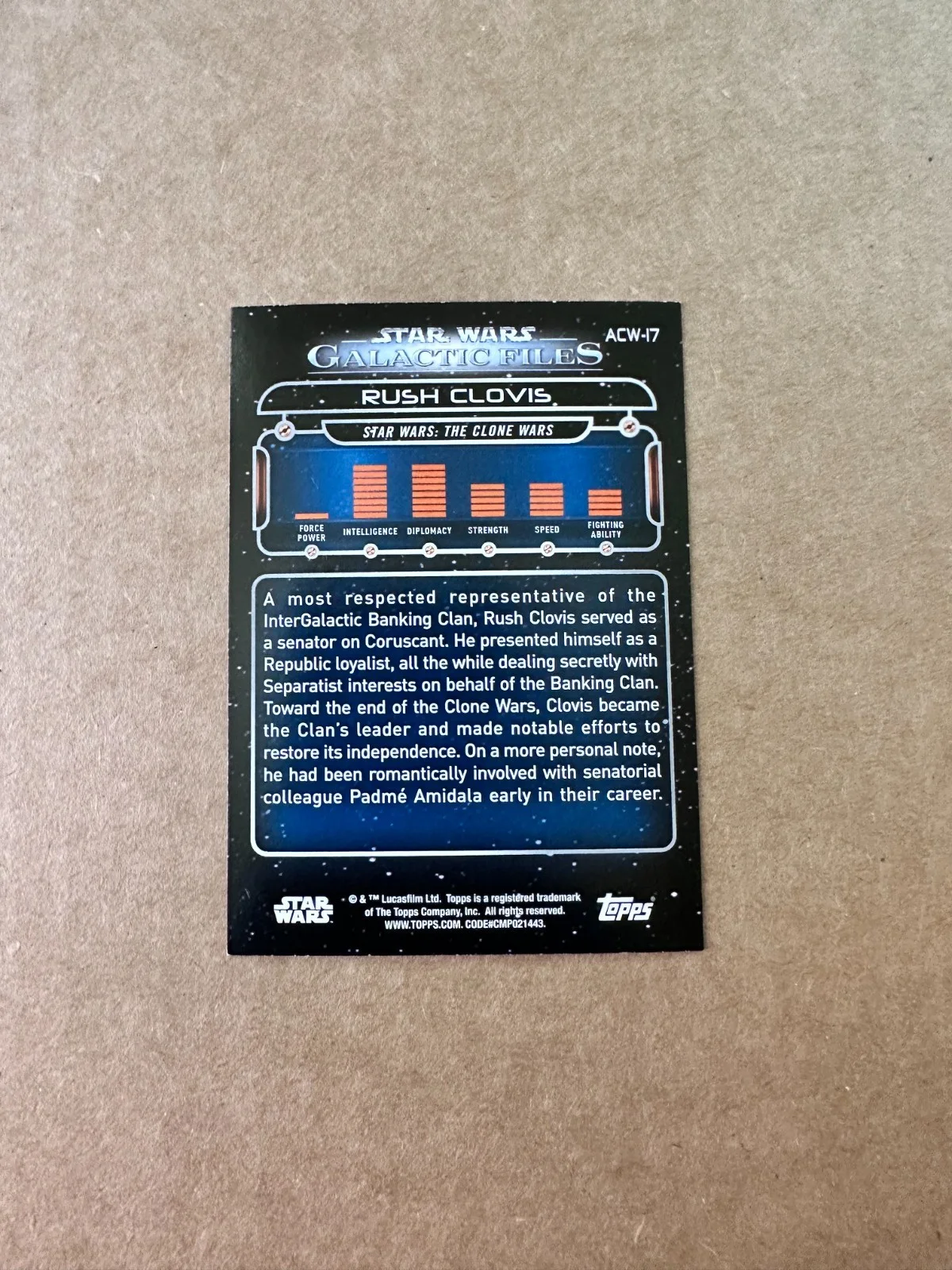 Robin Atkin Downes — Robin Atkin Downes Signed Topps Card Star Wars TCW Rush Clovis Autograph [b], image 2