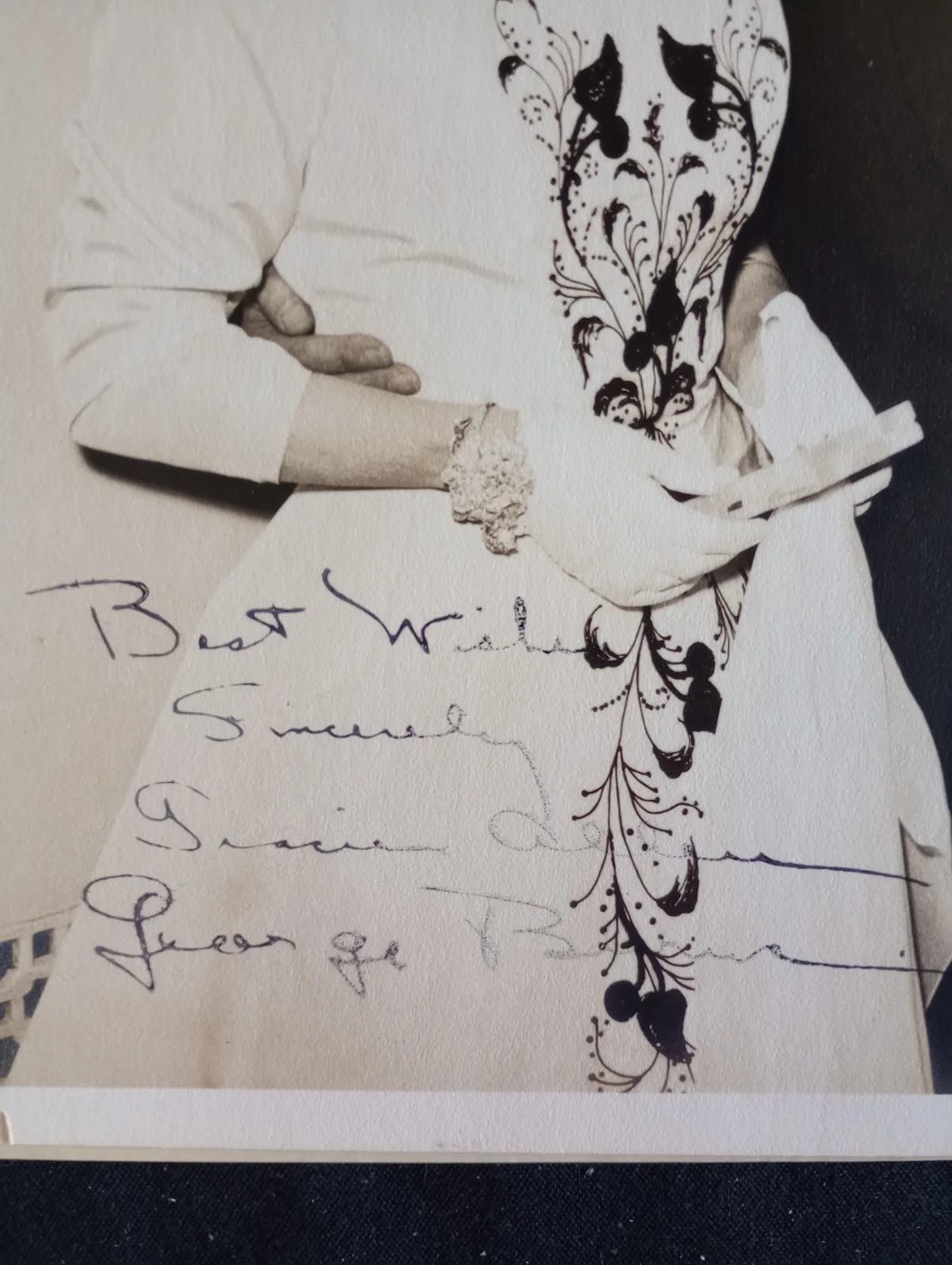 George Burns and Gracie Allen vintage autographed,stamped? 8x10, image 2