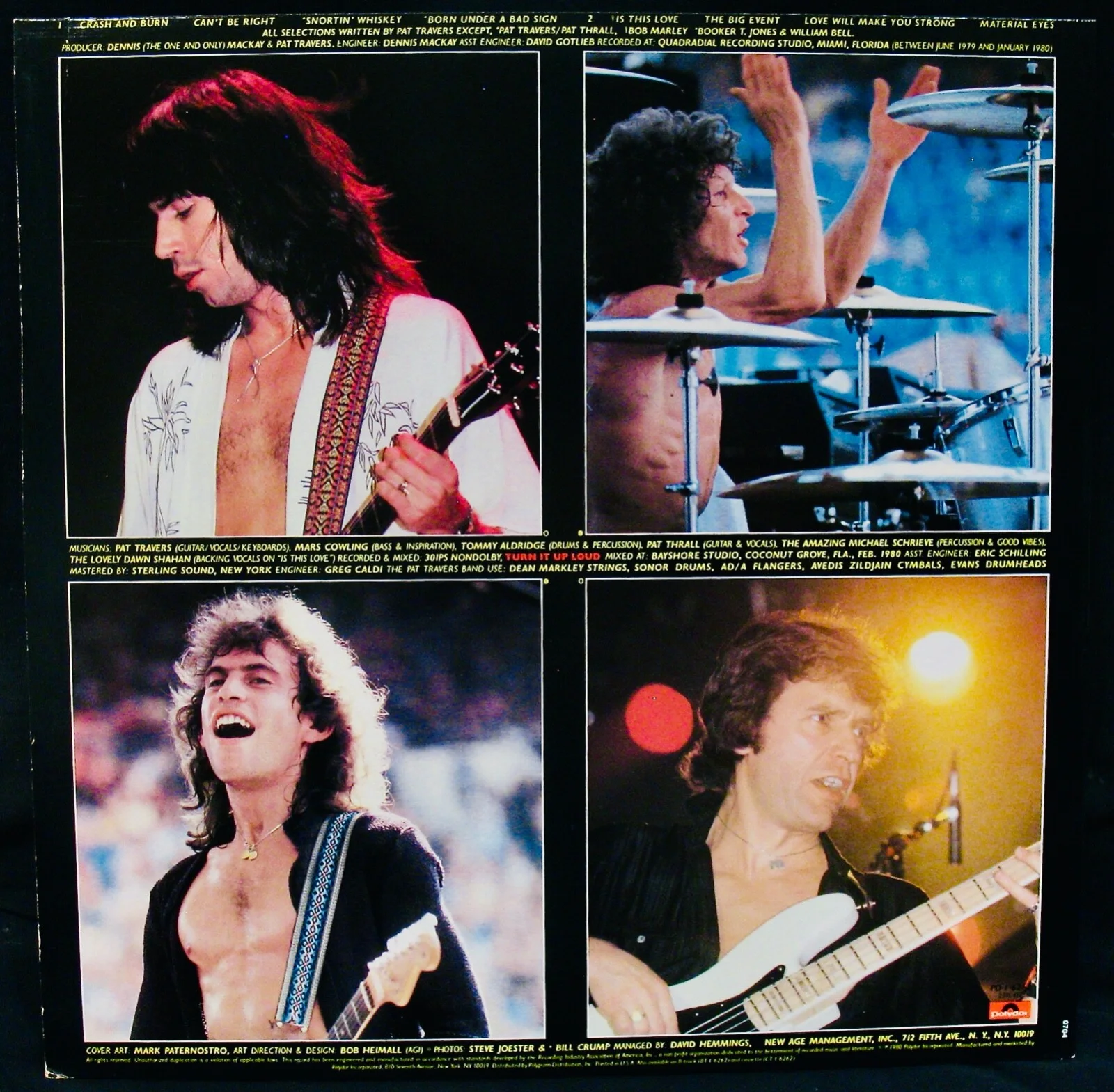 PAT TRAVERS~Autographed CRASH AND BURN Album~Near Mint! Snortin' Whiskey, изображение 3