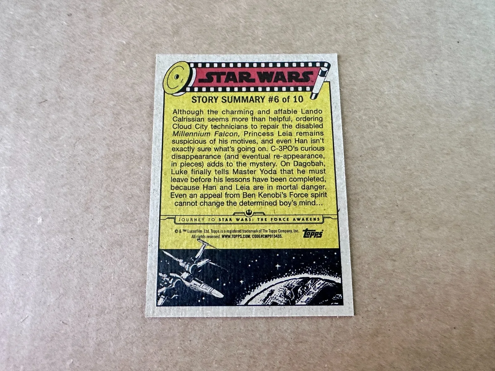 Jon Berg — Jon Berg Signed Topps Card Star Wars EpV Imperial AT-AT Stop Motion Autograph, image 2