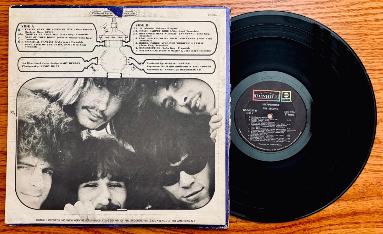 STEPPENWOLF - JOHN KAY Signed THE SECOND Album~Foil Cover! Magic Carpet Ride, image 2