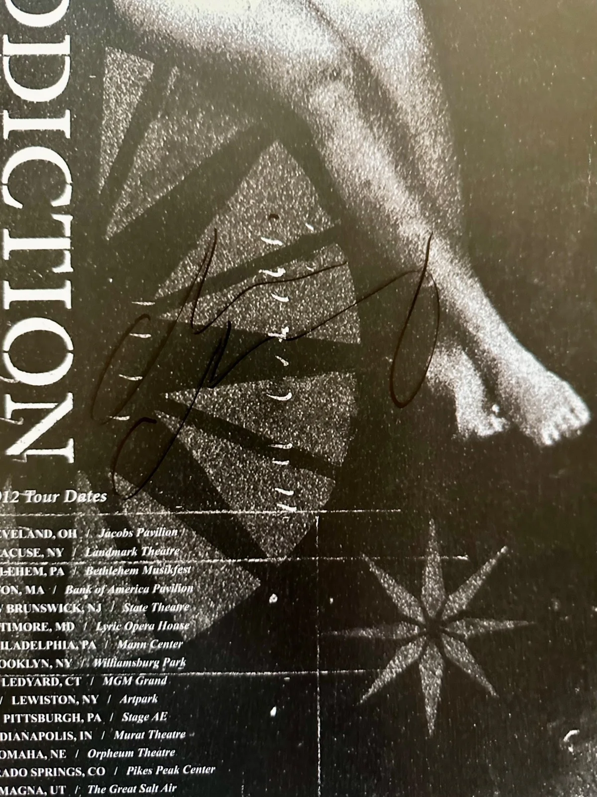 2012 Jane's Addiction Autographed Tour Poster Lithograph Perry Navarro, изображение 5