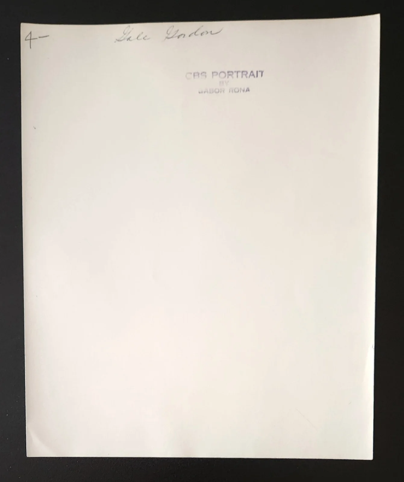 GALE GORDON — GALE GORDON signed B&W 8x10 THE LUCY SHOW, OUR MISS BROOKS, DENNIS THE MENACE, изображение 2
