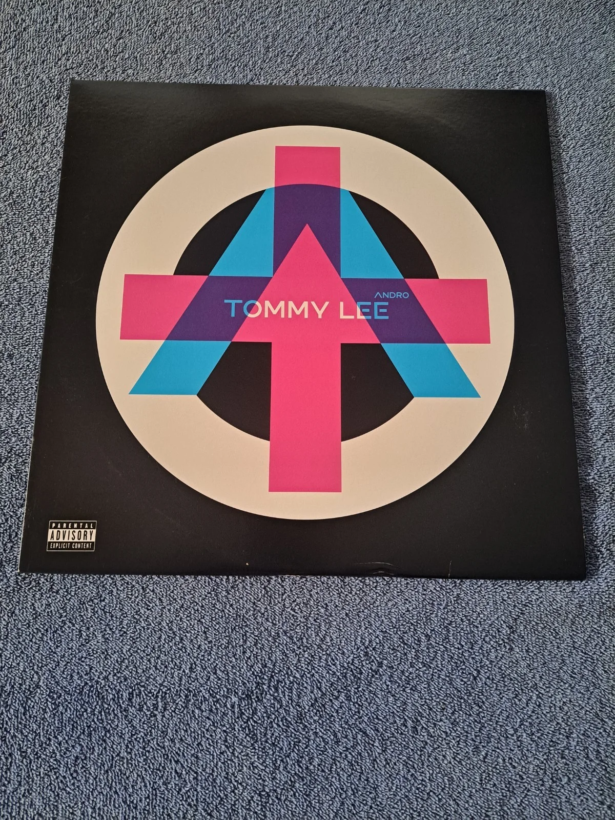 TOMMY LEE SIGNED "ANDRO" (MOTLEY CRUE) LIMITED EDITION BLUE & PINK VINYL LP JSA, image 2