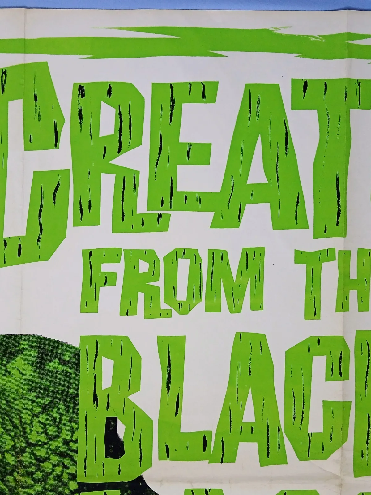 CREATURE FROM THE BLACK LAGOON (1954,RR1960s) original UK quad poster - horror, image 4