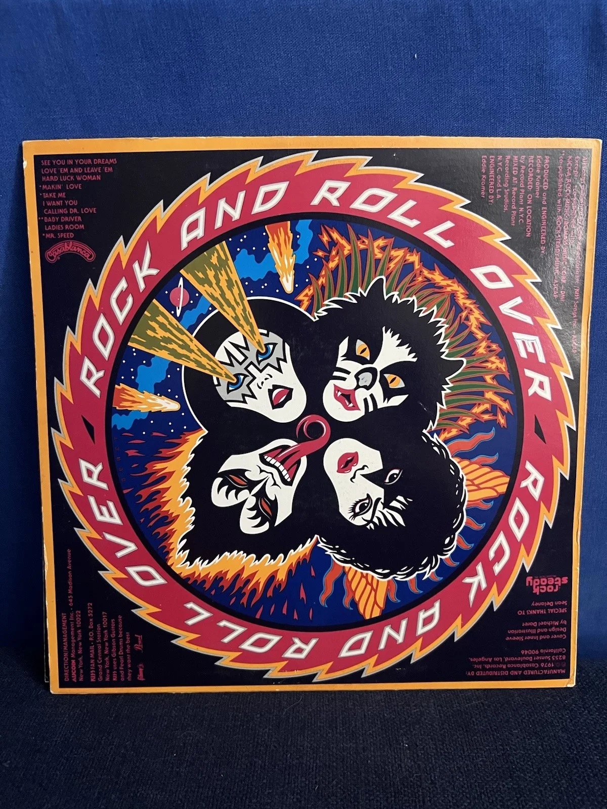 KISS Rock And Roll Over Signed Autographed Vinyl LP Record Original, изображение 3