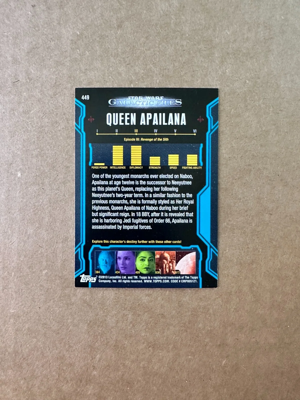 Keisha Castle-Hughes — Keisha Castle-Hughes Signed Topps Card Star Wars EpIII Queen Apailana Autograph, изображение 3