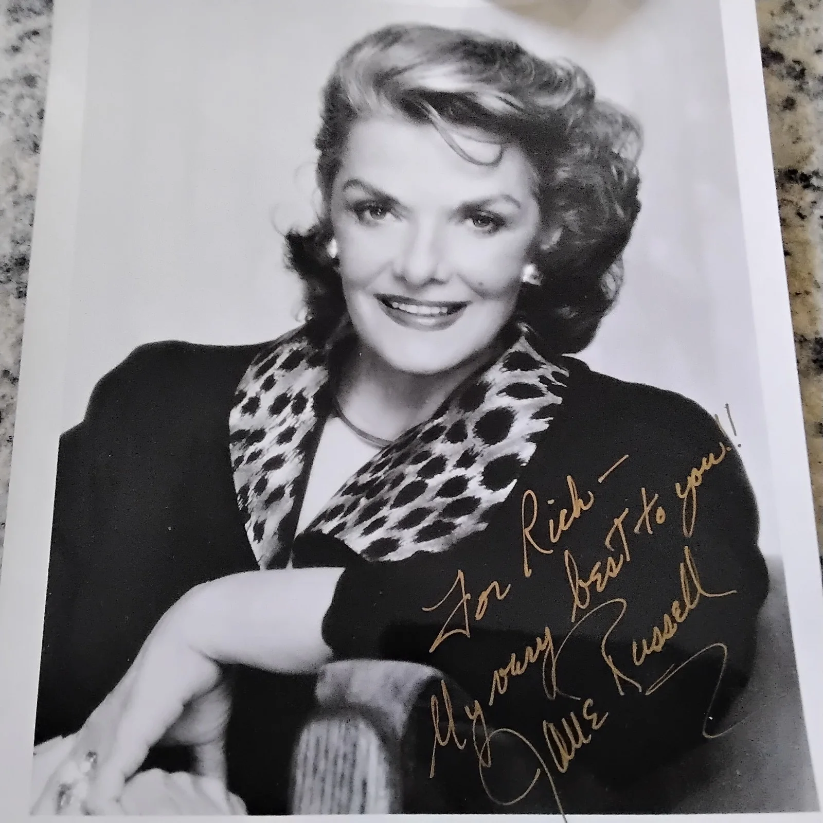 Jane Russell SIGNED Photo 40s Movie Actress The Outlaw Gentlemen Prefer Blondes, изображение 3