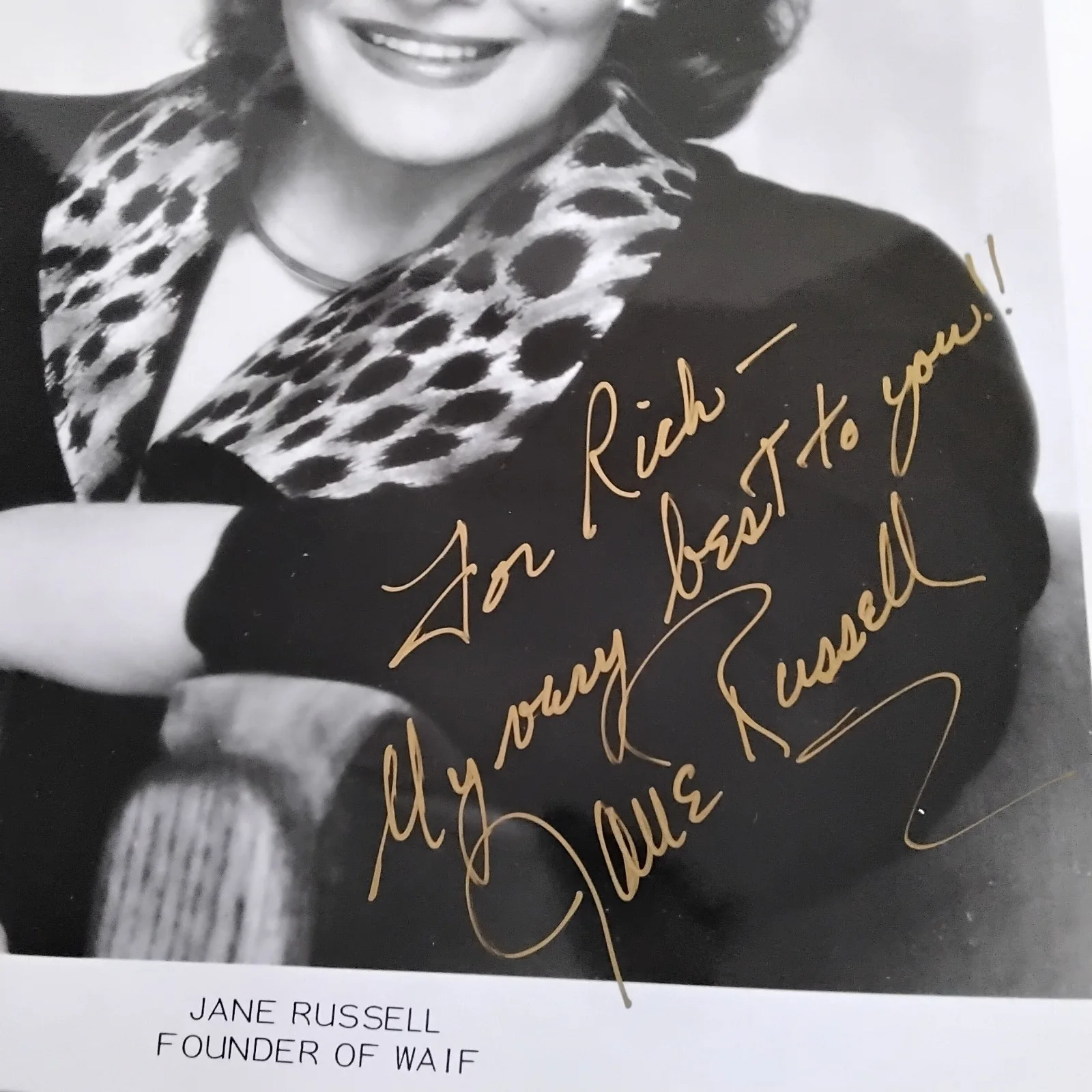 Jane Russell SIGNED Photo 40s Movie Actress The Outlaw Gentlemen Prefer Blondes, изображение 4