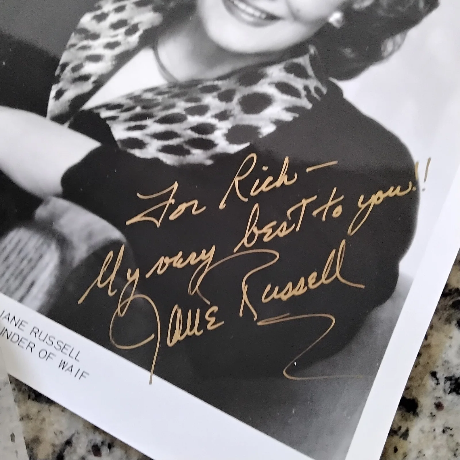 Jane Russell SIGNED Photo 40s Movie Actress The Outlaw Gentlemen Prefer Blondes, изображение 5