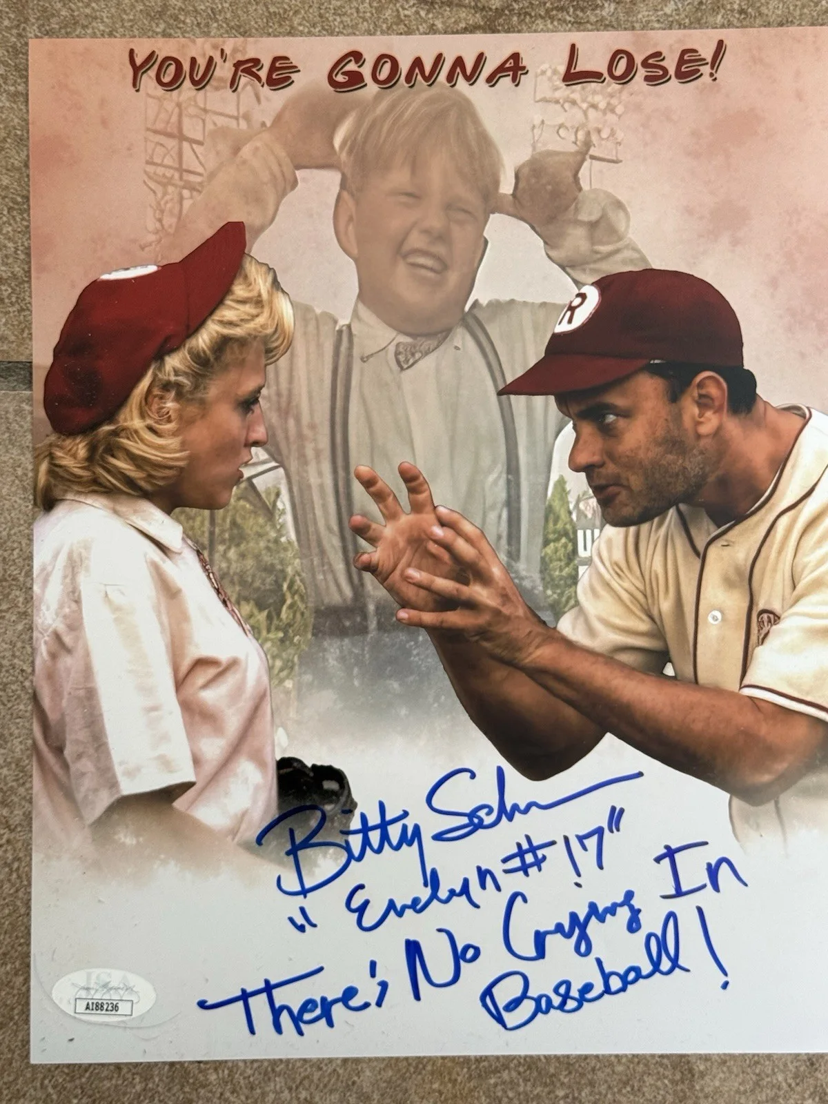 Elizabeth Schram — Elizabeth Schram (Evelyn) Signed 8 X 10 A League Of Their Own Pic Insc JSA