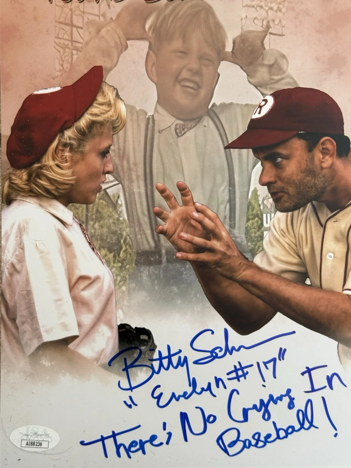 Elizabeth Schram — Elizabeth Schram (Evelyn) Signed 8 X 10 A League Of Their Own Pic Insc JSA, изображение 2